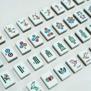 Juego de Mahjong de Lujo Moderno Personalizado, Impreso con UV, Grabado, Mini, de Viaje, 4 Capas, Acrílico, 160/166 Fichas de Mahjong Americanas, Estilo <span class=keywords><strong>Casino</strong></span> - Product Image 3