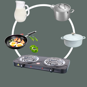 Placa Calefactora Eléctrica, Hornillo de Doble Bobina, Cocina Interior de 110V, Compre a Buen Precio - Product Image 3