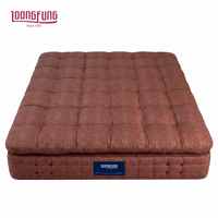 Matelas hybride de luxe OEM LOONGFUNG avec surmatelas souple, ressorts ensachés, mousse haute résilience, tissu brodé, pour hôtel et maison