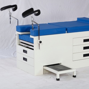 Table d'examen gynécologique médicale réglable avec tiroirs, table d'opération chirurgicale, table d'examen gynécologique - Product Image 2