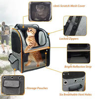 Sac à dos de transport pour chat à parois souples gris édition limitée MJ Manufacturer Direct Oxford extensible respirant avec fermeture éclair