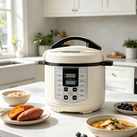 Cuisinière électrique multifonction 12-en-1, 5 L, en acier inoxydable, programmable numériquement, appareil de cuisine
