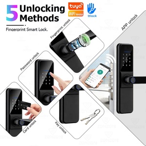 Nhiều ngôn ngữ TT Bluetooth tuya wifi không dây khóa Lỗ mộng đòn <span class=keywords><strong>b</strong></span>ẩy kỹ thuật số mật khẩu chốt cửa vân tay thông minh ổ khóa - Product Image 4