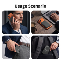 Magnetische Kabellose Li-Polymer Powerbank 5000mAh 15W Schnelles Kabelloses Laden PD Typ-C ABS-Gehäuse Tragbare 2-in-1 Universalsteckdose