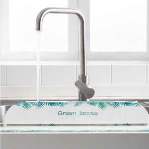 Kitchen Sink Splash Guard Impermeable Sink Water Baffle <b>Plate</b> Faucet Splash Guard with Strong Suction Cup Waterproof - Product Image 1