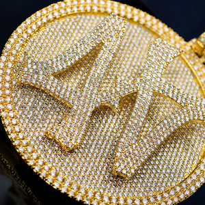 Collier avec pendentif Hiphop numérique 44, pendentif hip hop, personnalisé, Rotation glacé avec chaîne cubaine 18K, or blanc, plaqué, grand, nouveauté - Product Image 2