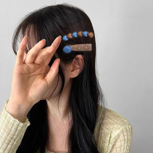 Barrette latérale pour cheveux, style tendance, nouvelle collection, pour femmes, Milk Cafe Love Wave <span class=keywords><strong>Point</strong></span>, haute qualité, style tendance, barrette pour frange, paire - Product Image 3