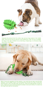 Juguetes para Perros con Cuerda, Cactus, Mordedor, Cepillo de Dientes, para Teddy, Corgi, Schnauzer, Bulldog Francés, Juguetes Masticables para Mascotas - Product Image 6