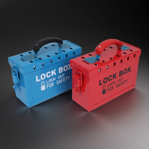 Hộp khóa an toàn nhóm màu Đỏ qvand với khóa móc 12-13, được sử dụng làm trạm khóa cho khóa an toàn nhóm - Product Image 2