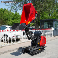 Kostenloser Versand Mini Crawler Dumper Multifunktion aler Tracked MINI Dumper 800KG Mini Transporter Muldenkipper für den Bau