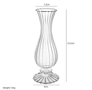 Vase en cristal en verre transparent clair Vases décoratifs en verre et cristal