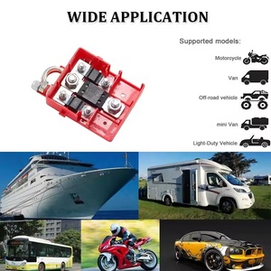 Portafusibles de 32V 400A, Conector de Terminal de Distribución de Batería de Liberación Rápida, Abrazadera de Batería para Caravanas 4x4 con Cubierta - Product Image 6