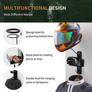 JH-Mech supporto per <span class=keywords><strong>casco</strong></span> <span class=keywords><strong>da</strong></span> moto facile <span class=keywords><strong>da</strong></span> installare e applicazioni larghe supporto a <span class=keywords><strong>parete</strong></span> supporto per <span class=keywords><strong>casco</strong></span> robusto e durevole - Product Image 2