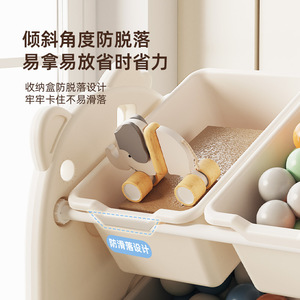Organiseur de jouets Yongjia Huancheng, étagère de rangement en plastique à trois niveaux pour chambre d'enfant, armoire de rangement rectangulaire - Product Image 3
