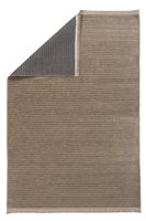 Luna Nerz-Gestreifter Chenille-Teppich 7mm Flächenteppich Waschbar Rutschfest Polyester Baumwolle Umweltfreundlich Niedrigfloriger Heim-Bodenteppich Grau Modern