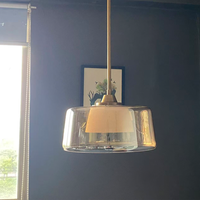Moderne Messing-, Glas- und Alabaster-Pendelleuchte für Wohnzimmer, Esszimmer, Schlafzimmer, Deckenlampe, Moderner Kronleuchter