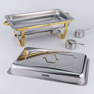 <span class=keywords><strong>Plat</strong></span> à chafing en acier inoxydable grande capacité 11L pour buffet, chauffe-plats pour hôtels, restaurants, fêtes, événements religieux - Product Image 6