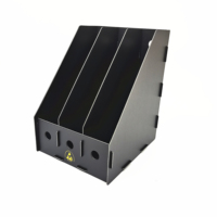 Estante para Archivos Antiestático Negro de 1 o 3 Niveles para Documentos de Cuarto Limpio con Resistividad Superficial de 10E4-8Ω