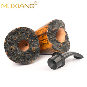 MUXIANG Bent Wood Smoking Pipe Photinia Material With 3Mm Filter Men's Retro Style - Product Image 4