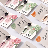 Petits flacons en verre personnalisés, colorés, rechargeables, pour huiles essentielles, flacons de voyage, 1 ml, 2 ml, mini flacons de parfum en verre