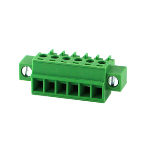 Bloques de terminales enchufables, conectores eléctricos con orificio para tornillo de brida, paso de 3.81 mm - Product Image 1