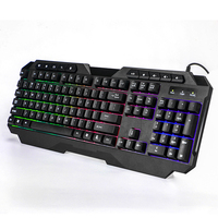Clavier de jeu multimédia Keywin personnalisable pleine taille 104 touches, gravure laser, rétroéclairage LED arc-en-ciel, membrane, vente flash