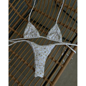 Conjuntos de <span class=keywords><strong>Bikini</strong></span> Triangulares Sexys para Mujer, Traje de Baño con Tanga, Tirantes Ajustables, Venta al por Mayor, Logotipo Personalizado - Product Image 2