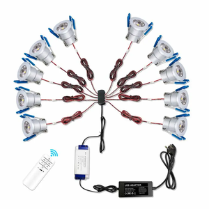 6 pièces 8 pièces 10 pièces 12 pièces <span class=keywords><strong>Mini</strong></span> Downlight Set 3W porche lumière Dimmable alimentation 12V 24V télécommande <span class=keywords><strong>LED</strong></span> encastré <span class=keywords><strong>Spot</strong></span> - Product Image 4