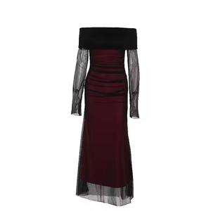 Robe d'été sexy 2025 pour femme, épaules dénudées, manches longues, dentelle, robes de soirée de luxe, coupe ajustée, robes modestes pour femme - Product Image 5