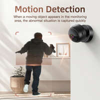 Mini Cámara de 2MP con Visión Nocturna, Detección de Movimiento, Gran Angular, 1080P HD, CCTV de Seguridad para Interiores, Exteriores, Hogar y Oficina