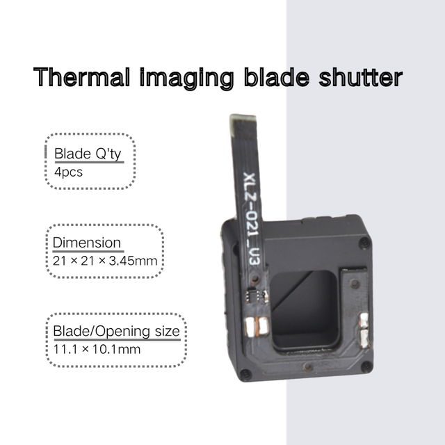 IR Thermal Imaging Shutter 21x21x3.45mm 4 Blades Bistable Shutter 3.3V DC 16Ω 0.68W with BM25FR0.6DP-0.35V Connector