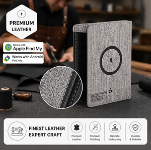 Porta Passaporto da Viaggio Compatibile con Find My, Custodia per Passaporto con Tracker per Uomo e Donna, <span class=keywords><strong>8</strong></span> Scomparti per Carte - Product Image 1