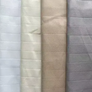 1 cm धारी उभरा microfiber कपड़े 100% पॉलिएस्टर चादर कपड़े