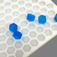 4ml Multi-Gitter Sechseckige Platin-Silikonform mit Verschiedenen Mustern für Hausgemachte Desserts, Kerzen und Kunstharz