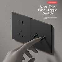 Prise interrupteur à bascule SUMMAO 86 Type 10A USB Multi-Hol Non-Smart, élégante, noire et blanche, pour usage domestique