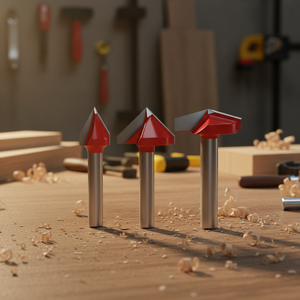 カスタマイズ可能な90度3D V字型ナイフコンピュータ彫刻木工用フライスカッターODM & OEMウッドドリルビットプロジェクト - Product Image 4