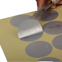 Autocollants d'aromathérapie imperméables en papier spécial gaufré argent mat, adhésif puissant personnalisé, forme spéciale, 500 feuilles, étiquettes d'emballage