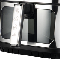 RAF grande capacité en acier inoxydable 6.5L Smart Air Fryer Friteuse sans huile Friteuses électriques numériques avec fenêtre visible
