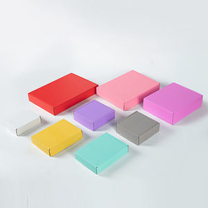 Boîte en carton ondulé kraft de luxe Boîte en papier d'emballage postal pliable imprimée avec logo personnalisé - Product Image 2