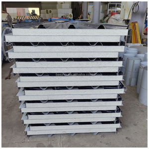 แผงแซนวิชโฟม <span class=keywords><strong>PU</strong></span> <span class=keywords><strong>หลังคา</strong></span>ลูกฟูกพร้อมกระเบื้องแผงโลหะทนไฟสำหรับห้องเย็น - Product Image 4