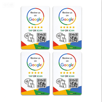 Carte de visite standard personnalisée avec impression QR NFC Google Review, taille 85,5*54 mm, 13,56 MHz pour hôtel, restaurant