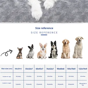 파괴 불가능한 캐스퍼 플러피 진정 효과 고양이 대형견 베개 침대 세탁 가능한 커버 우드 정형외과 메모리 폼 겨울용 강아지 침대 - Product Image 4