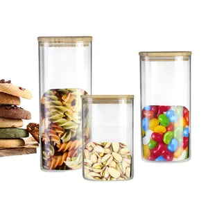 Best Selling Hot Chinese Products Glass Food Storage Jar Glass Sugar And Coffee Storage Jar Set