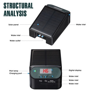 Solar Powered Automatic Plant Waterer Kit Drip Irrigation System with <b>Timer</b> Modes & Anti-Siphoning Device Plastic Material - Product Image 3