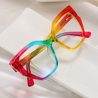 Gafas de Moda Europea para Mujer, Montura TR90 Multicolor con Efecto Ojo de Gato, Anti Luz Azul, Fotocromáticas, para el Uso Diario