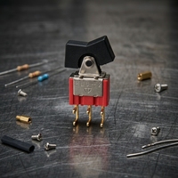 Interrupteur à bascule miniature SPDT 6 broches, commande marche-marche, 2A 250V AC / 4A 125V AC