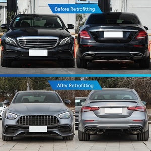 Kit carrosserie AMG 2023 pour Mercedes-Benz Classe E W213 (2016-2020) : pare-chocs avant et arrière, lèvre de pare-chocs, hayon, phares et calandre - Product Image 2