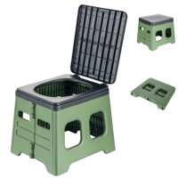 Toilette portable légère et imperméable, pliable, en matériau PP, pour le camping, la randonnée, la caravane, la piscine, les fêtes, les pique-niques, les excursions en plein air