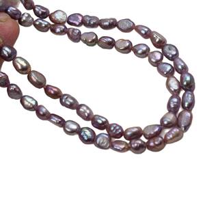 ไข่มุกน้ำจืดธรรมชาติขนาด 6-7 มม. รูปทรงไม่สม่ำเสมอ แสงเงาสวยงาม สำหรับทำสร้อยคอ DIY - Product Image 5