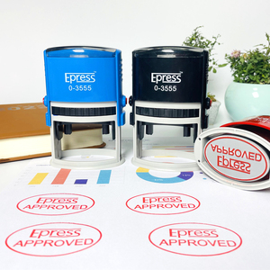 Custom Company Name <strong>Logo</strong> Seal Stamp Machine 35-55 mm Oval Rubber Self-Inking Plastic Automatic Office Stationery Stamps <strong>Maker</strong> - Product Image 2